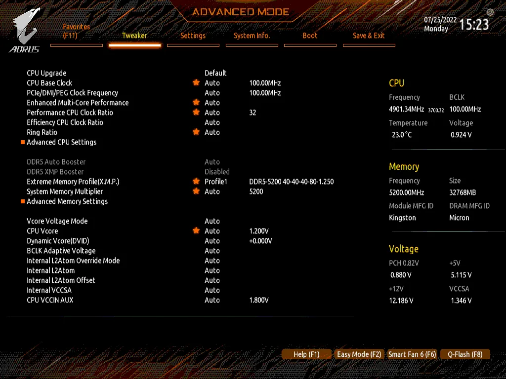 Z690 AORUS XTREME BIOS