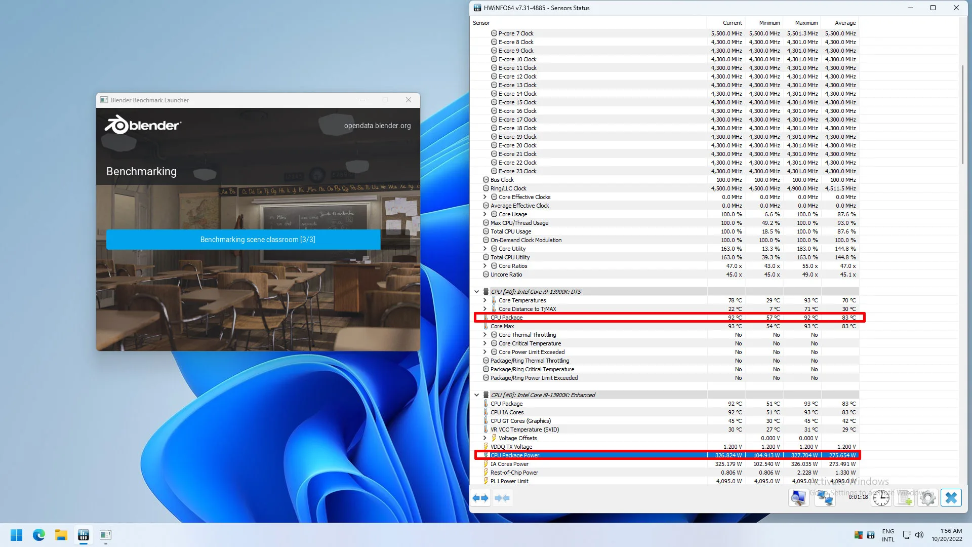 13900K Blender Open Data Consumo