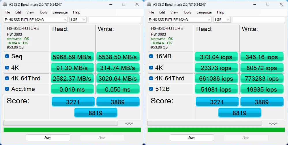 HIKSEMI Future 1TB SSD AS SSD