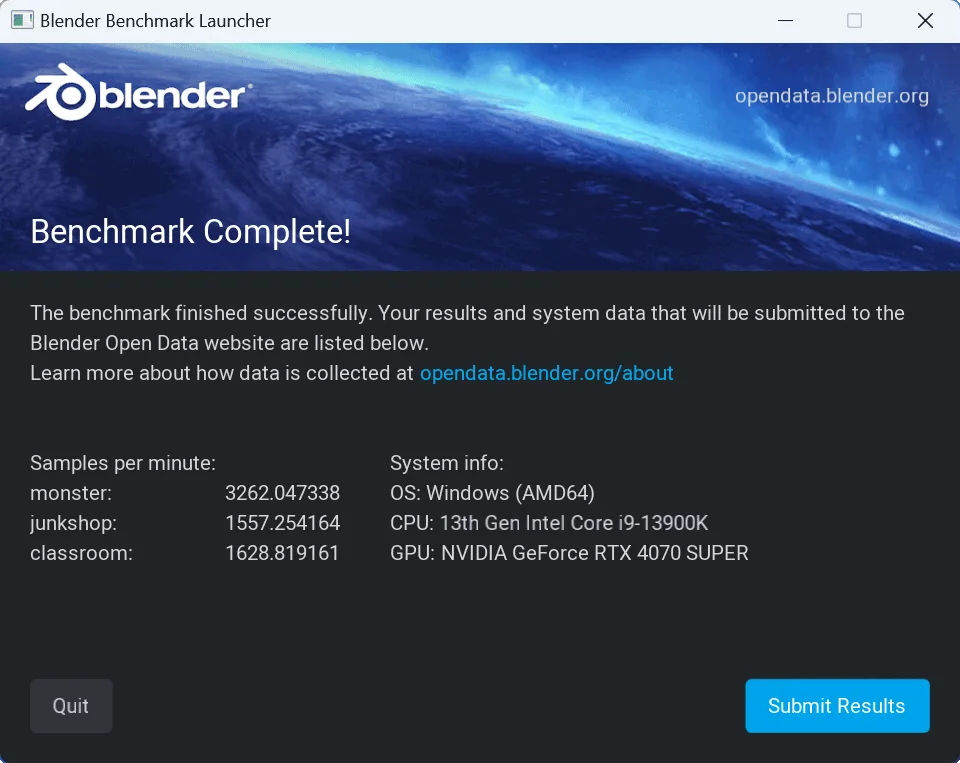 RTX 4070 Super Blender