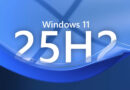 Fondo azul con la palabra "Windows 11" y "25H2" en blanco, resaltando la nueva actualización del sistema operativo.