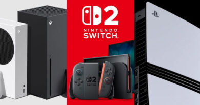 Consolas de videojuegos en un fondo claro: Xbox Series S, Nintendo Switch y PlayStation 4, destacando sus diseños y colores.