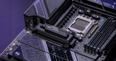 Diagrama de carriles PCIe en una placa base ASUS AM5