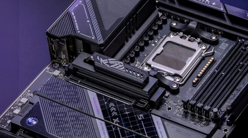 Diagrama de carriles PCIe en una placa base ASUS AM5