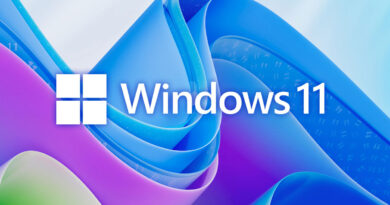 Fondo suave en tonos azules y morados con el logo de Windows y el texto "Windows 11" en un estilo moderno y limpio.