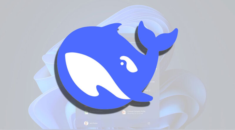 Logo de una ballena azul con un fondo gris claro, que sugiere una conexión con tecnología y software en un entorno moderno.