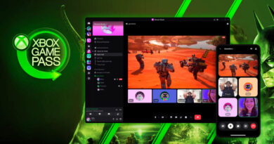 Interfaz de Discord mostrando un juego en grupo, con usuarios en videollamada, sobre un fondo verde y el logo de Xbox Game Pass.