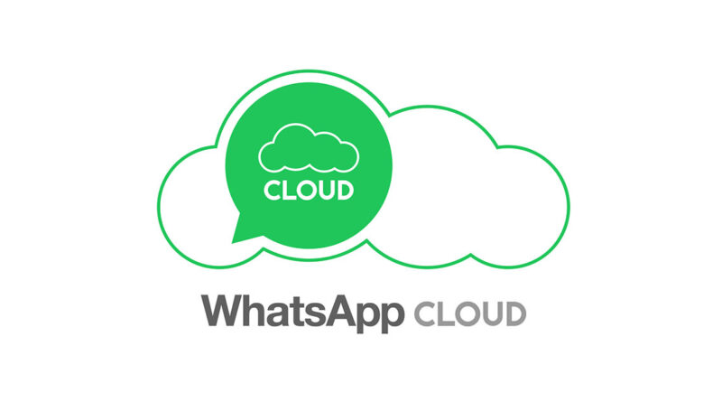Logo de WhatsApp en verde con un bocadillo de chat y una nube, acompañado del texto "WhatsApp CLOUD" en gris.