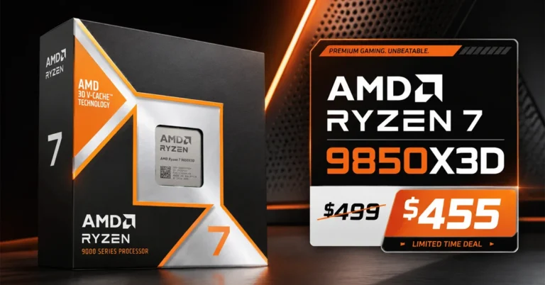 El precio Ryzen 7 9850X3D cae a $454.99 en tiendas, superando al 9800X3D en valor