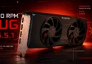 Tarjeta gráfica Radeon en un fondo rojo, mostrando un error de "ZERO RPM" con mensajes sobre fallos en el modo de ventilador y velocidades.