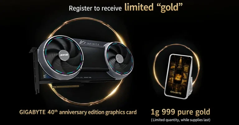 Gigabyte «regala» un gramo de oro puro con la AORUS RTX 5090 INFINITY en promoción limitada