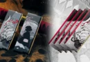 Módulos de memoria DDR5 SHUGO de Corsair con diseño artístico en tonos rojo, negro y blanco, presentando motivos japoneses.