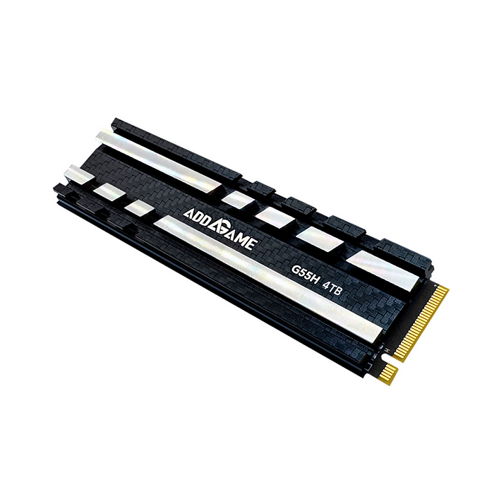 Módulo de memoria DDR5 CUDIMM de Addlink, color negro con detalles plateados, capacidad de 4 TB y diseño moderno.