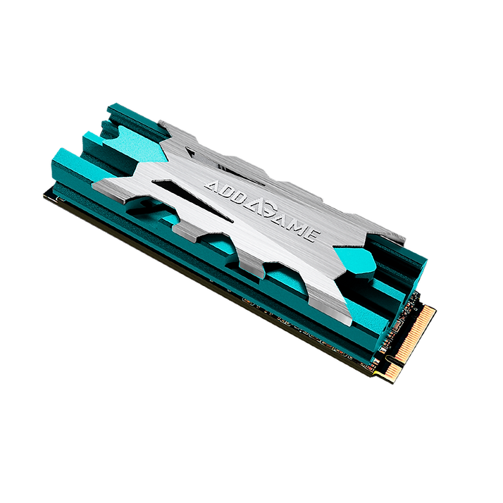 Módulo de memoria DDR5 CUDIMM en tonos azul y plateado, con un diseño moderno y angular, destacado sobre un fondo oscuro.