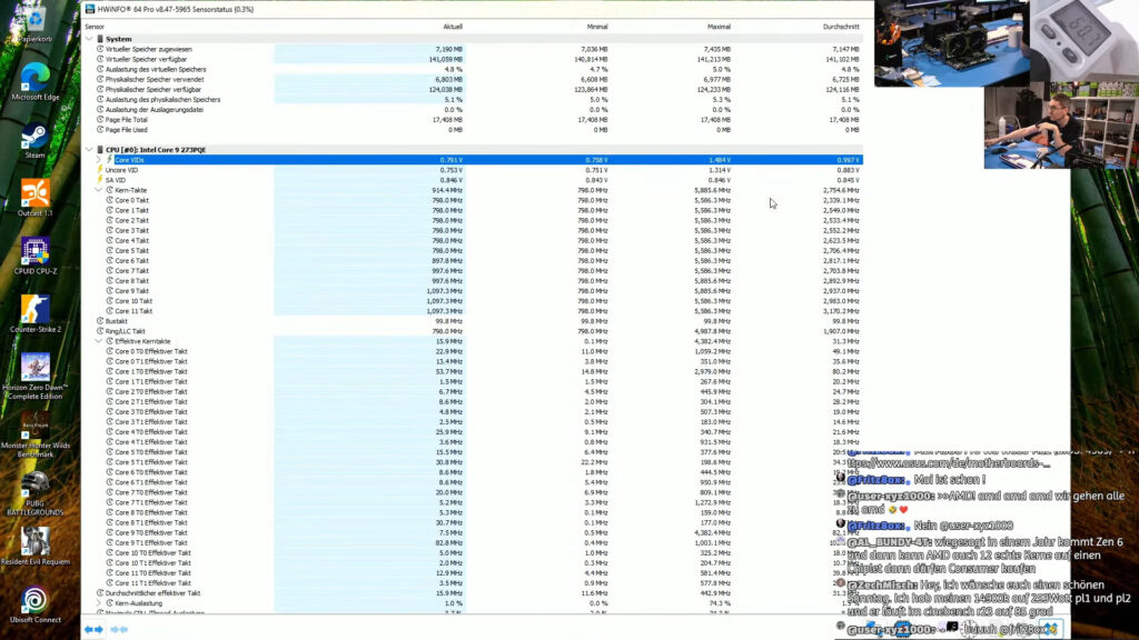 Tabla de benchmarks comparativos de rendimiento, mostrando datos con columnas en azul y números de rendimiento de CPUs en un fondo claro.