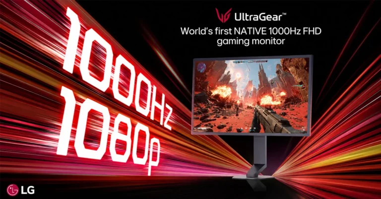 LG presenta el primer monitor Full HD con tasa de refresco nativa de 1000Hz — UltraGear