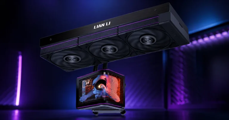 Lian Li presenta el HydroShift II OLED Curved 360 con pantalla motorizada y ajuste de 45 grados