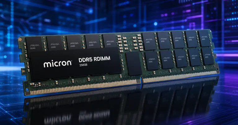 Micron muestra módulo DDR5 de 256 GB para servidores con velocidad de 9200 MT/s