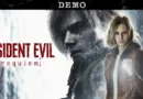 Héroes de Resident Evil, con un fondo oscuro; un personaje masculino con mirada intensa y una mujer sosteniendo una linterna.