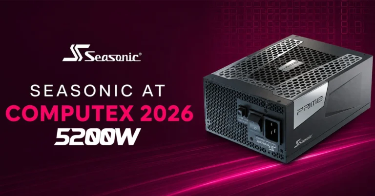 Seasonic exhibirá fuente de poder de 5200 W y línea completa en Computex 2026