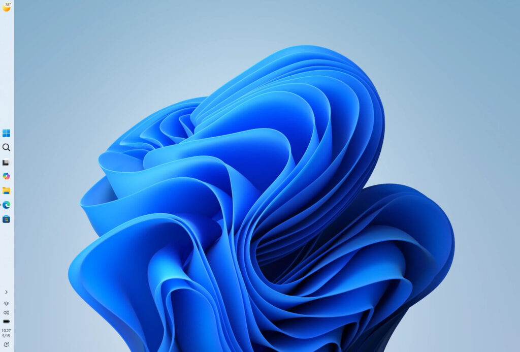Diseño abstracto en tonos azules, con formas onduladas y suaves, sobre un fondo claro que evoca modernidad y fluidez.