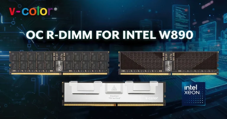 V-Color presenta módulos DDR5-8000 de 256 GB para estaciones con chipset W890