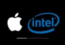 Logos de Apple e Intel juntos, simbolizando la colaboración en la fabricación de procesadores en EE. UU.