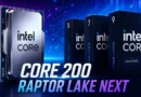 Procesador Intel Core 200 Raptor Lake Next, junto a otros modelos, destacando su soporte para LGA-1700 y 16 núcleos.