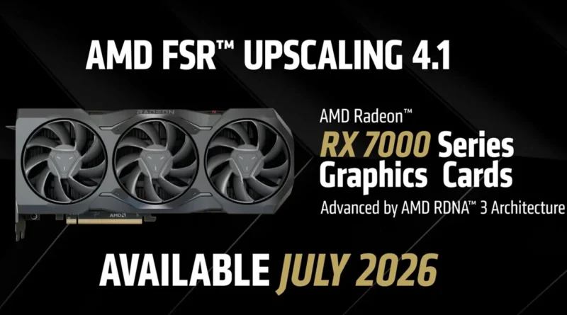 AMD Radeon RX 7000 Series de tarjetas gráficas con tecnología FSR 4.1, disponible en julio de 2026.
