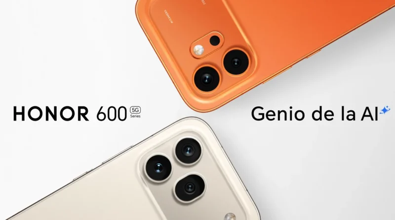 HONOR 600, serie 5G con cámara AI de 200MP, diseño premium y enfoque en inteligencia artificial. Genio de la AI.