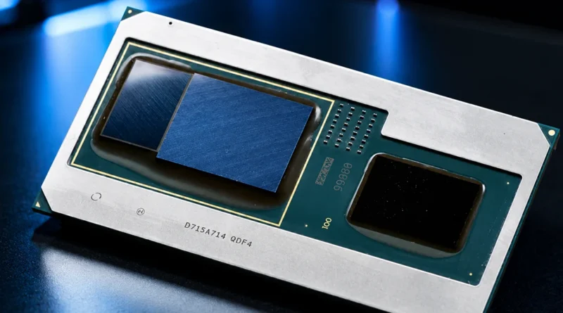 Chip de Intel con gráfica integrada, destacando el diseño y tecnología avanzada para futuros modelos en 2028.