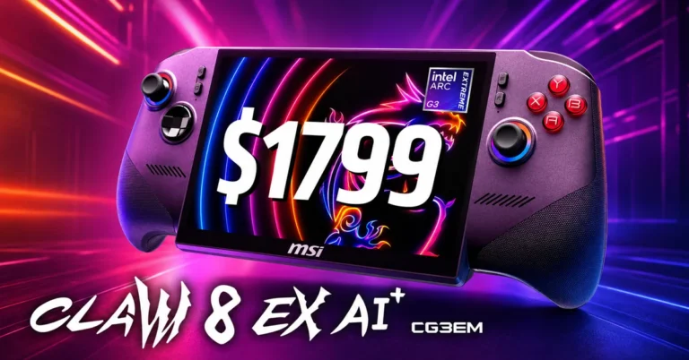 MSI confirma el precio oficial de la Claw 8 EX AI+ en $1,799 y descarta rumores de $1,500