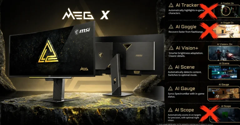 MSI retira funciones de asistencia automática del monitor MEG X