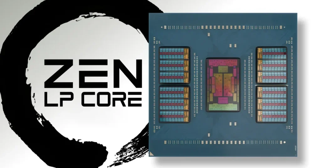 Núcleo de bajo consumo Zen LP de AMD, destacando su diseño en procesadores heterogéneos.