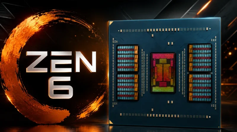 ZEN 6, un procesador de AMD, destaca con un diseño colorido en su arquitectura para servidores EPYC Venice.