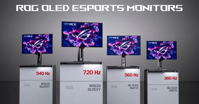 ASUS ROG confirma tres monitores OLED para esports y empuja un Fast IPS hasta 920 Hz